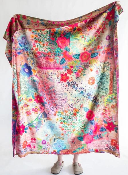 Cozy Blanket with Jewel Borders Natural Life Blanket