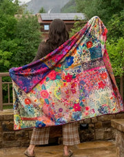 Cozy Blanket with Jewel Borders Natural Life Blanket