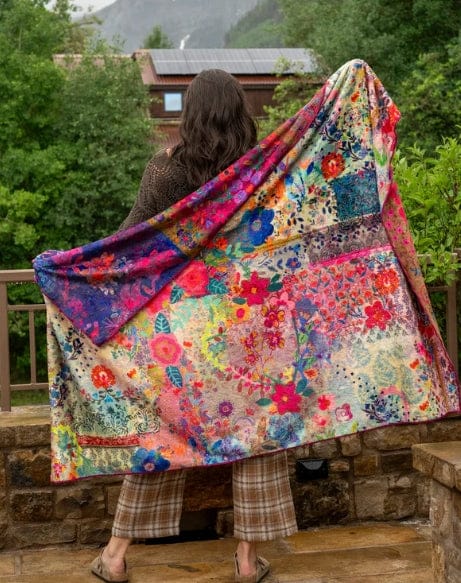 Cozy Blanket with Jewel Borders Natural Life Blanket