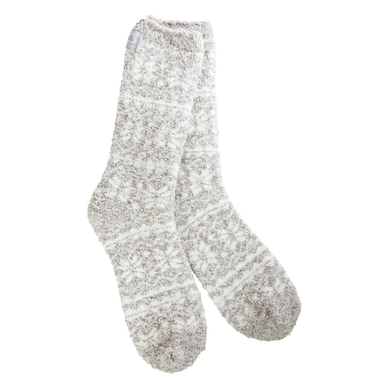 Cozy Collection Crew Sock World's Softest Socks Socks Fair Isle Silver