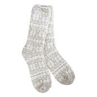 Thumbnail for Cozy Collection Crew Sock World's Softest Socks Socks Fair Isle Silver