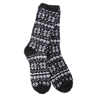 Thumbnail for Cozy Collection Crew Sock World's Softest Socks Socks Fair Isle Black