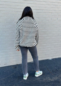 Thumbnail for Cream Stripe Pullover Entro