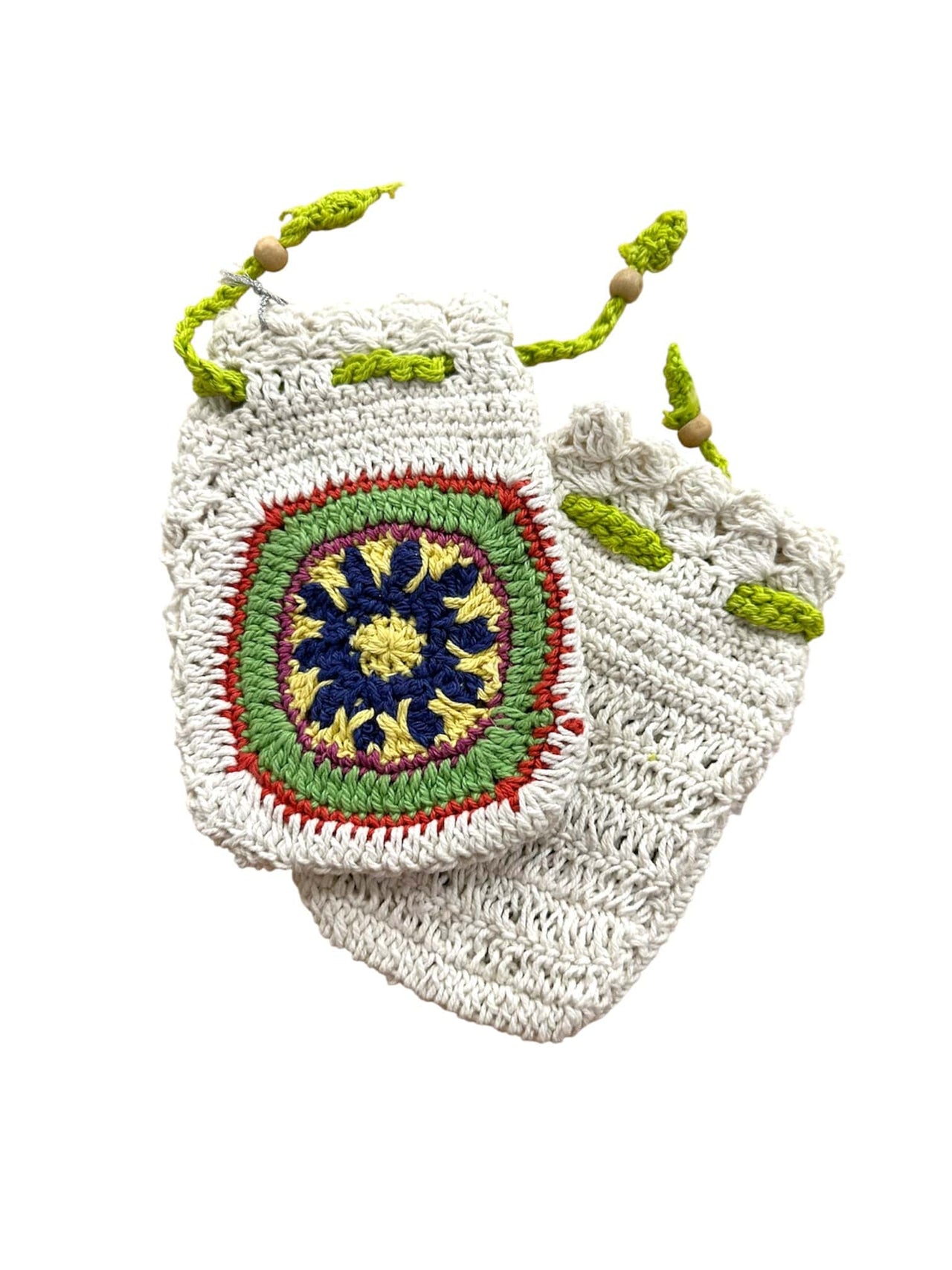 Crochet Flower Pouch Ganz Coin Pouch willow green