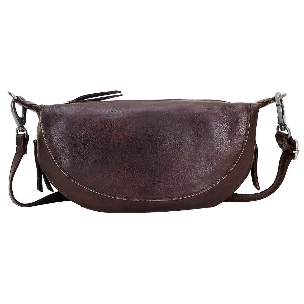 Crosby Handcrafted Leather Sling/Crossbody Bags: Brown Latico Leathers