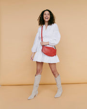 Crosby Handcrafted Leather Sling/Crossbody Bags: Eggplant Latico Leathers