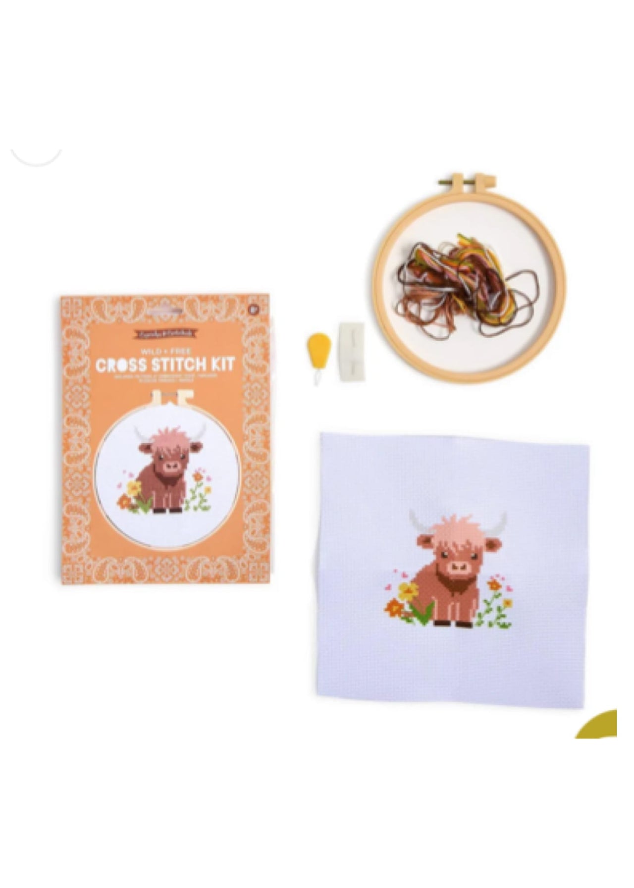 Cross-Stitch Embroidery Craft Kit by Wild + Free Two's Company Arts & Crafts
