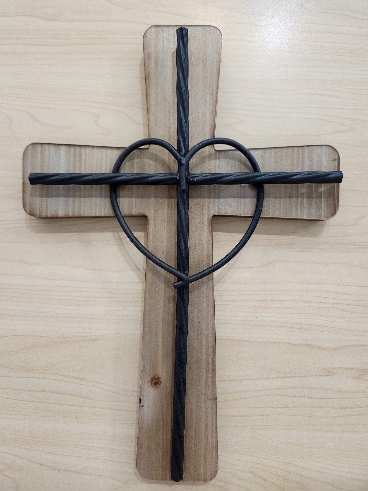 Cross Wall Hanging with Heart Ganz Wall Art Classic