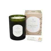 Crushed Mint Large 2-Wick Candle, Moss Green Linnea Candle