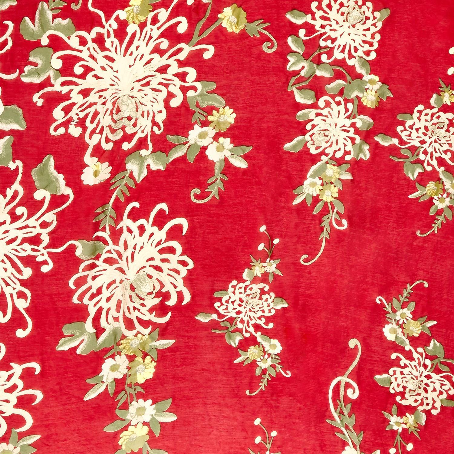Crysanthemum Red Scarf by One Hundred Stars Two's Company Scarf