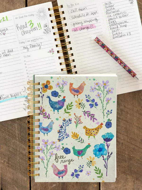 Daily To-Do List Planner - Free Range Chickens Natural Life Planner