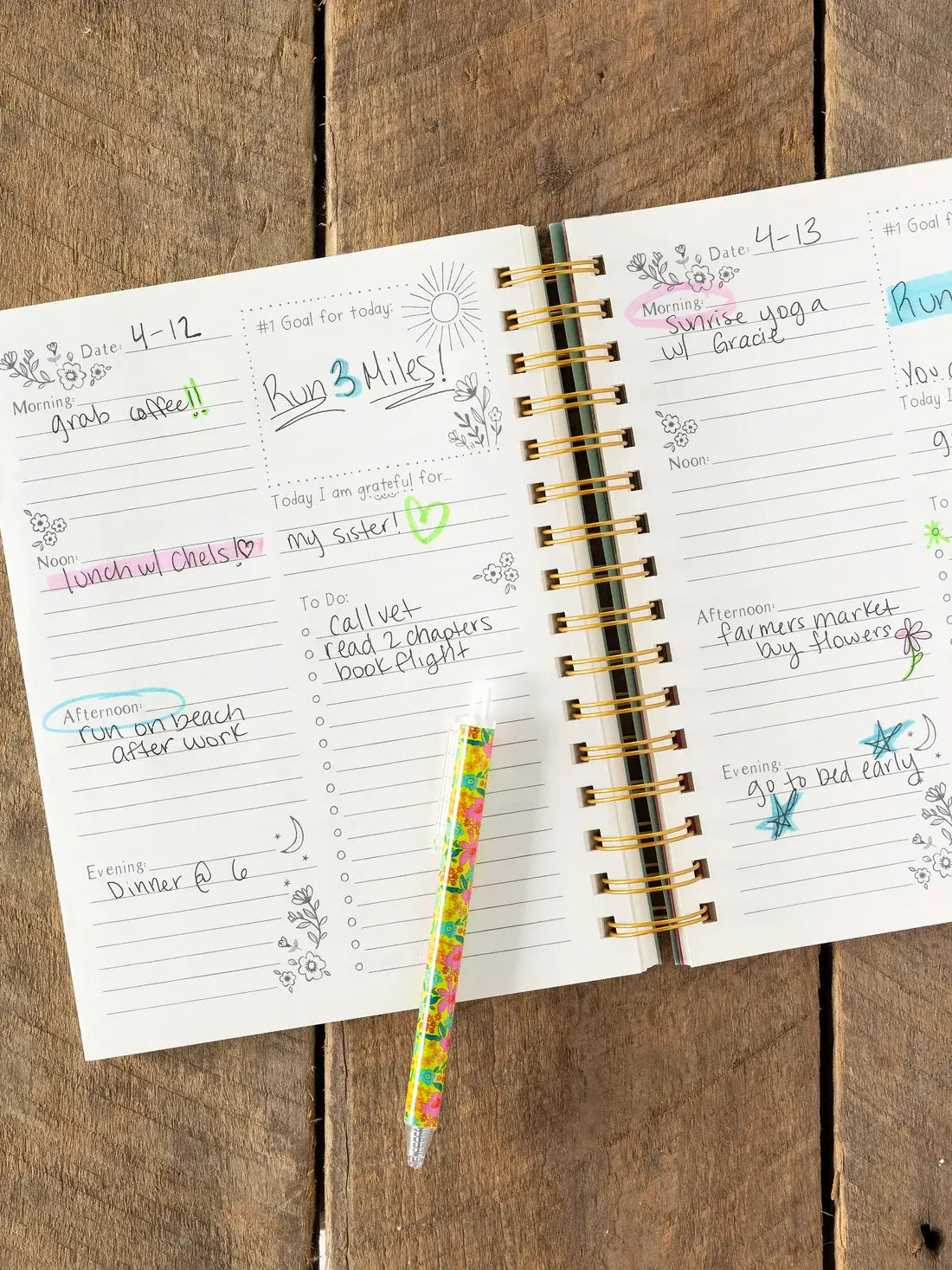 Daily To-Do List Planner - Free Range Chickens Natural Life Planner