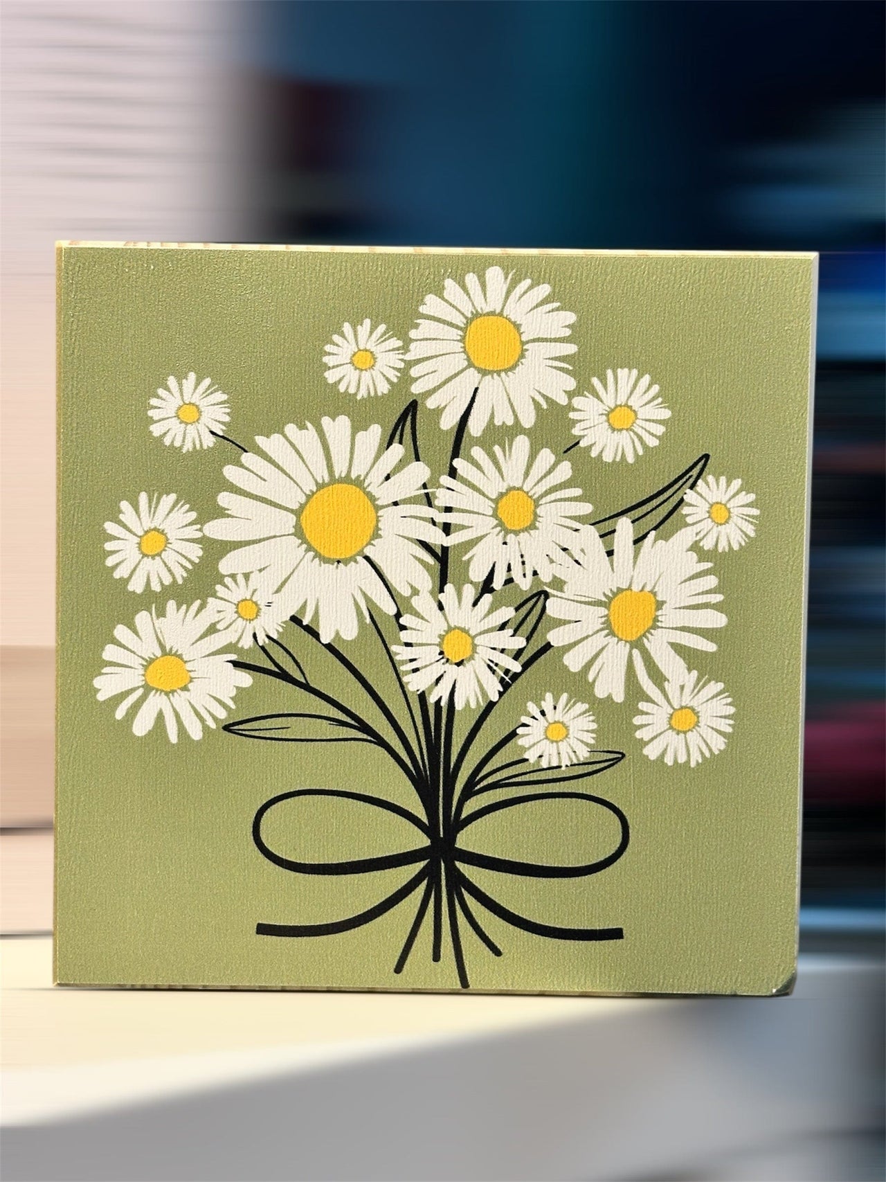 Daisy Art Block Evergreen art