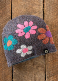 Thumbnail for Daisy Beanie | 2 Colors Natural Life Hat Charcoal