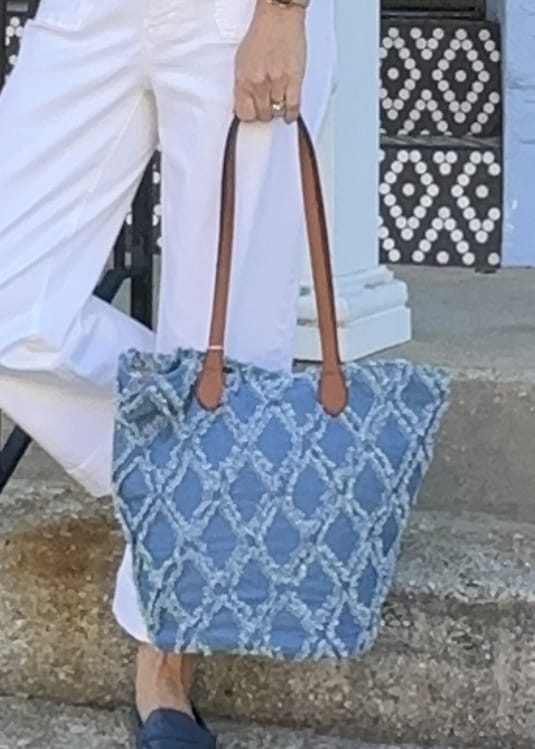 Denim Tote Bag in Bag Ganz Hobo