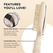 Detangler Hair Brush for Thick Hair | Tan TELETIES Hair Brush