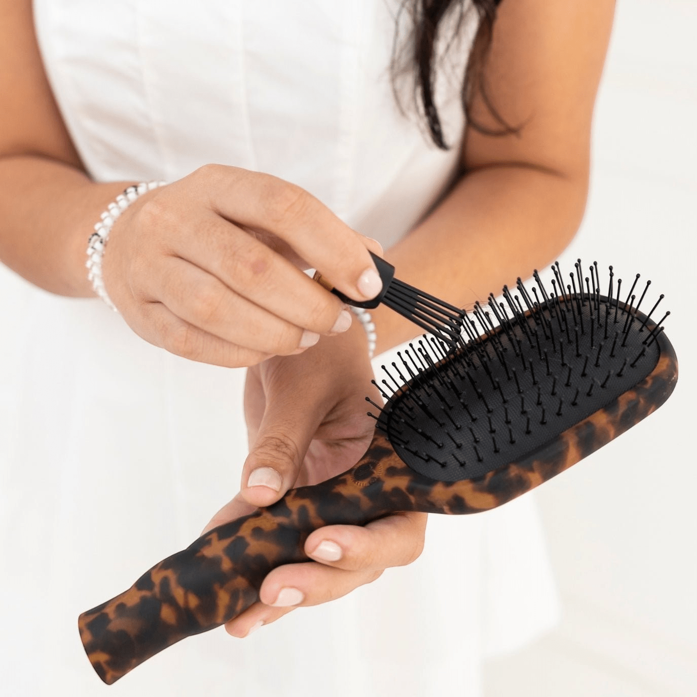 Detangling Hair Brush | Tortoise | Medium n Thick Hair TELETIES Hair Brush