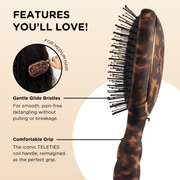 Detangling Hair Brush | Tortoise | Medium n Thick Hair TELETIES Hair Brush