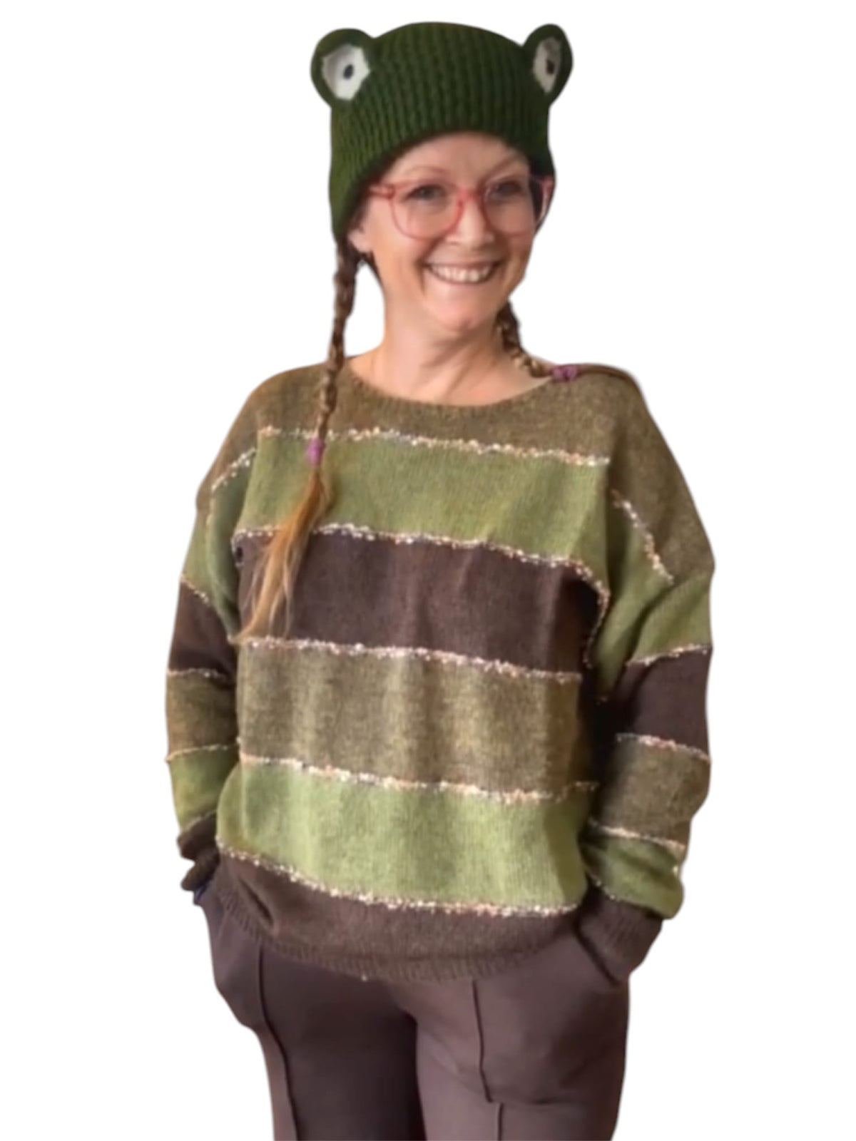 Dirty Matcha Striped Sweater Mattie B's Gifts & Apparel Top