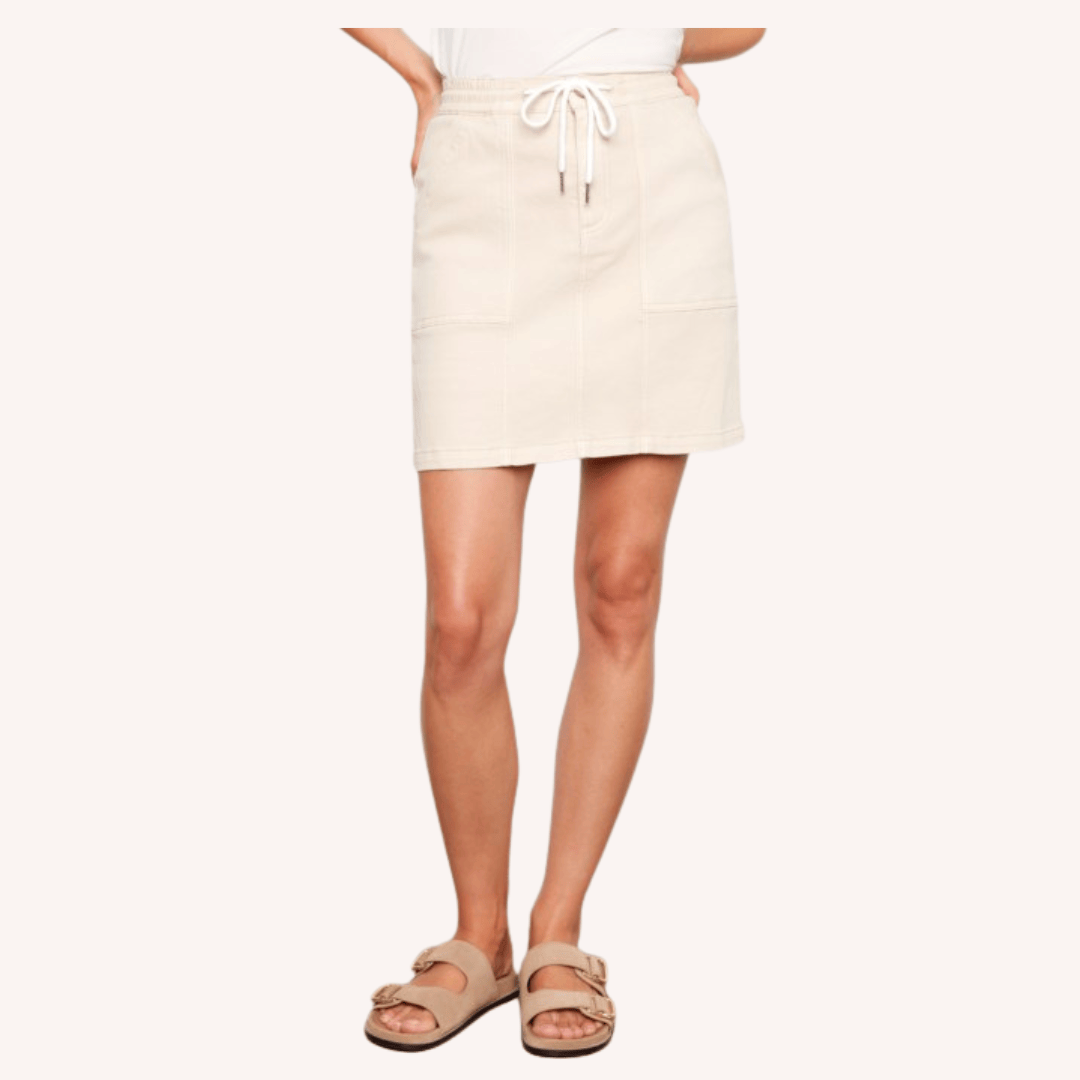Drawstring Twill Skort by Charlie B | Fog Charlie B Skort
