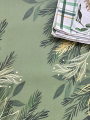Drying Mat Shades of Green Pine Needles Evergreen Kitchen