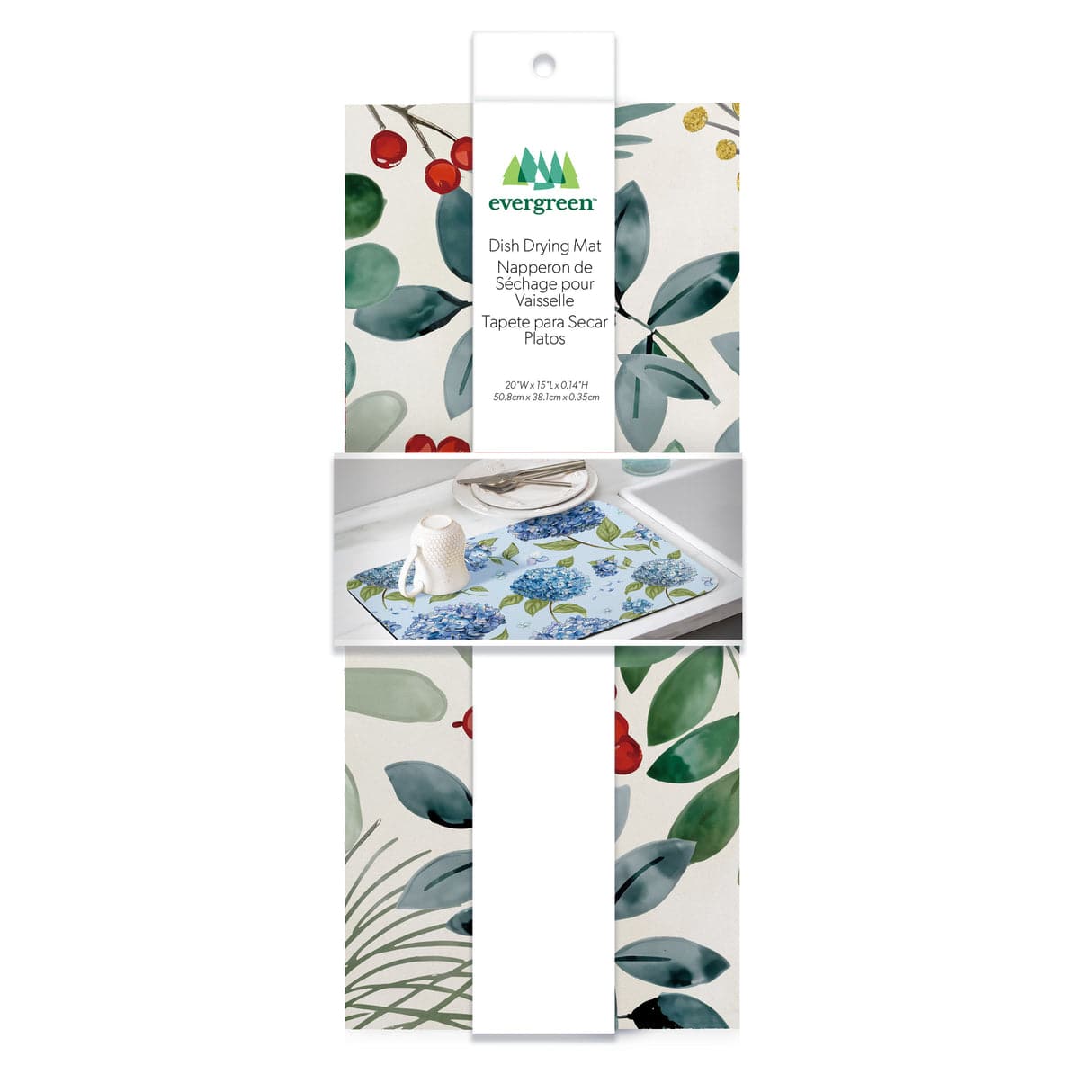 Drying Mat Shades of VivaStyle Festive Foliage Evergreen Kitchen