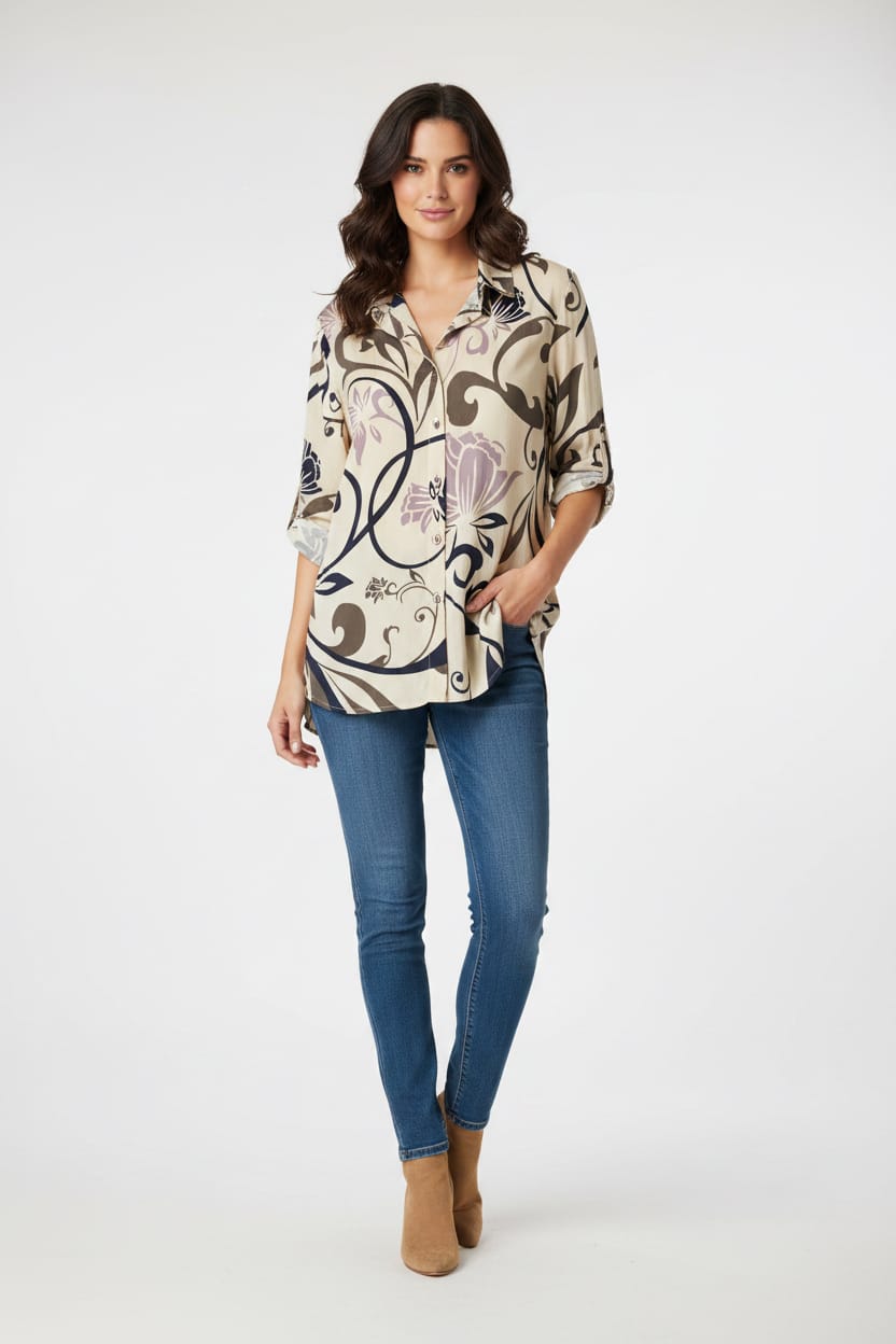 Durban Cotton Shirt Natural Fashion Inc / ANU Top