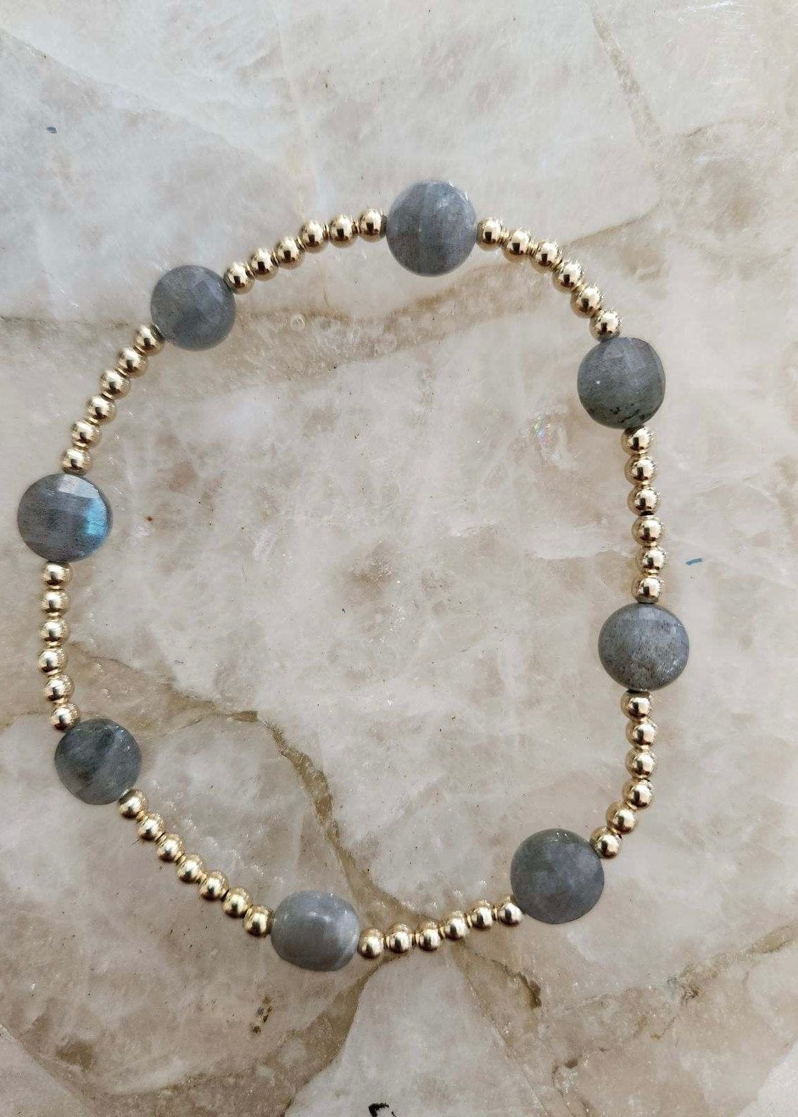 E.Newton Extends Admire Gold Bracelets e.newton Designs Bracelets Admire Gold 3 mm Labradorite