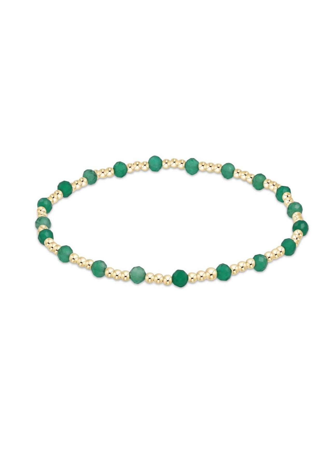 E.Newton Extends Gemstone Sincerity Gold Bracelets e.newton Designs Bracelets Gold 3 mm Green Onyx