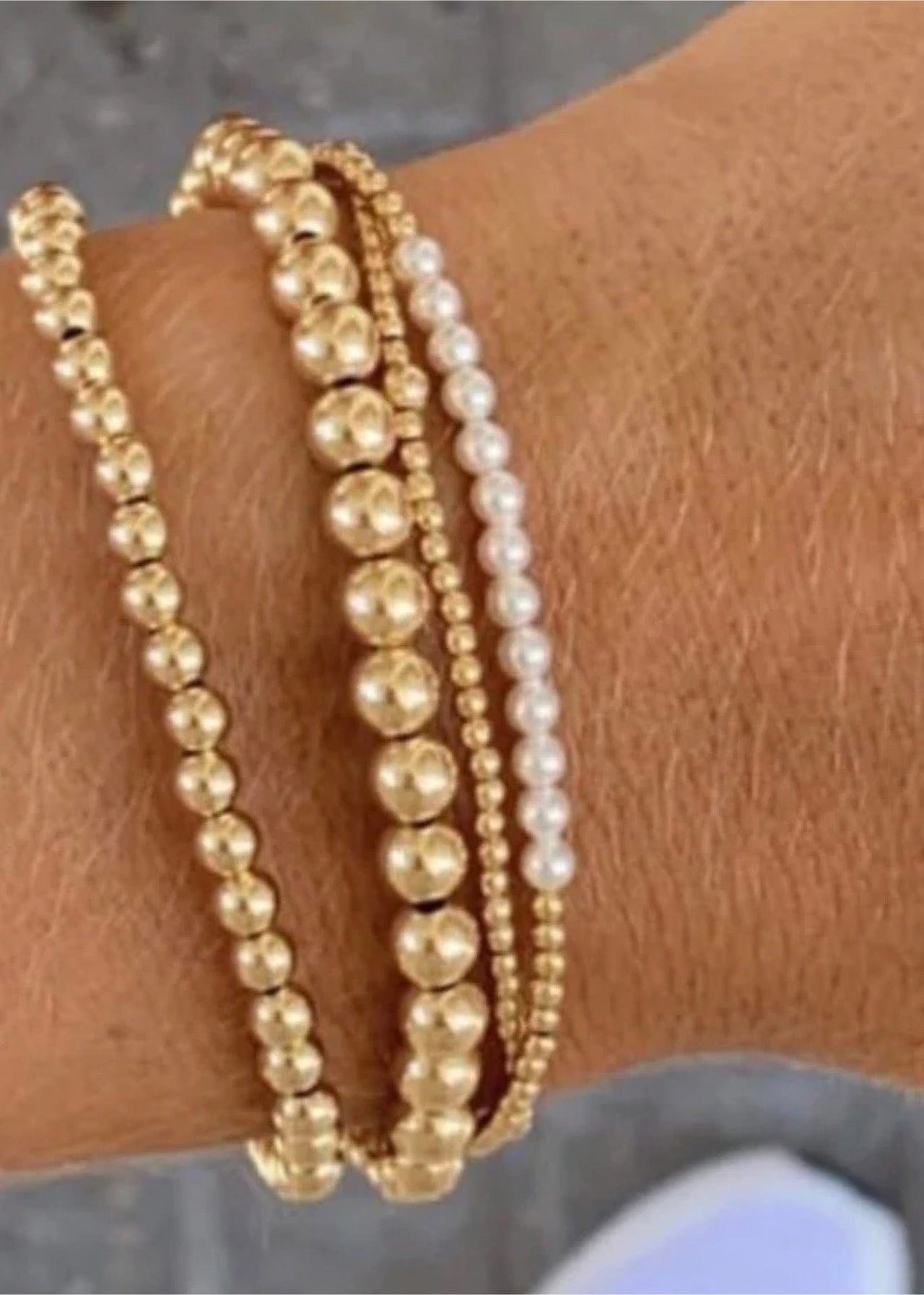 E Newton Hope Pearl Bracelet Collection e.newton Designs Bracelets Gold Bliss 2mm