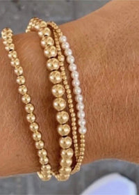 Thumbnail for E Newton Hope Pearl Bracelet Collection e.newton Designs Bracelets Gold Bliss 2mm