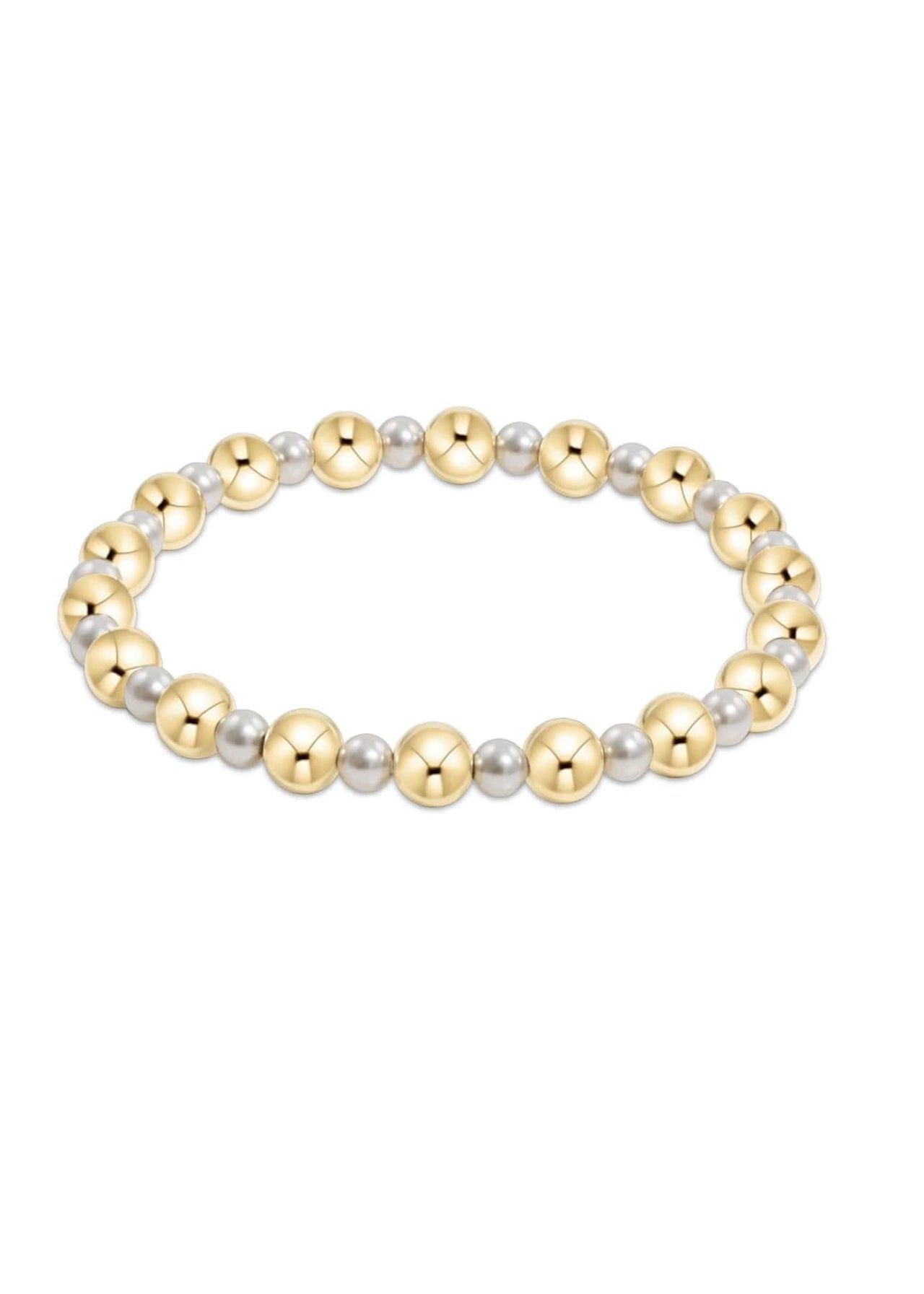 E Newton Hope Pearl Bracelet Collection e.newton Designs Bracelets Pearl Grateful Pattern 4 mm - 6mm Gold