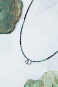 Thumbnail for Eclipse Ombre Blue Tourmaline With Faceted Blue Quartz Necklace Anne Vaughan Designs Jewelry Necklace