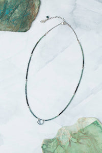 Thumbnail for Eclipse Ombre Blue Tourmaline With Faceted Blue Quartz Necklace Anne Vaughan Designs Jewelry Necklace