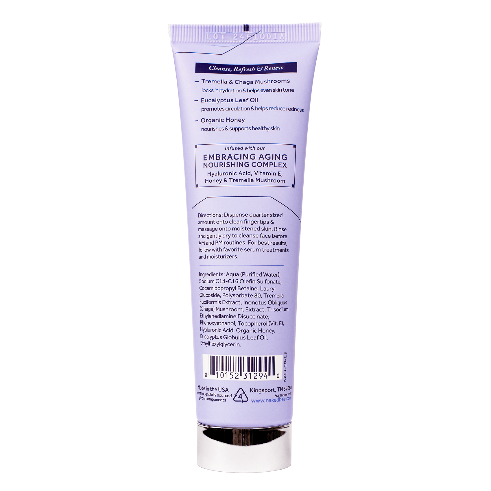Embracing Aging Fresh Start Daily Facial Cleanser 2.5 Oz The Naked Bee Skin Care