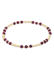 eNewton Gemstone Gold Joy Pattern 3mm Bead Bracelet | Ruby e.newton Designs BRACELET