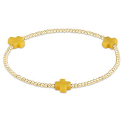 eNewton Signature Cross Small 2mm Bracelet | Canary e.newton Designs BRACELET