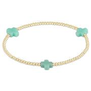 eNewton Signature Cross Small 2mm Bracelet | Mint e.newton Designs BRACELET