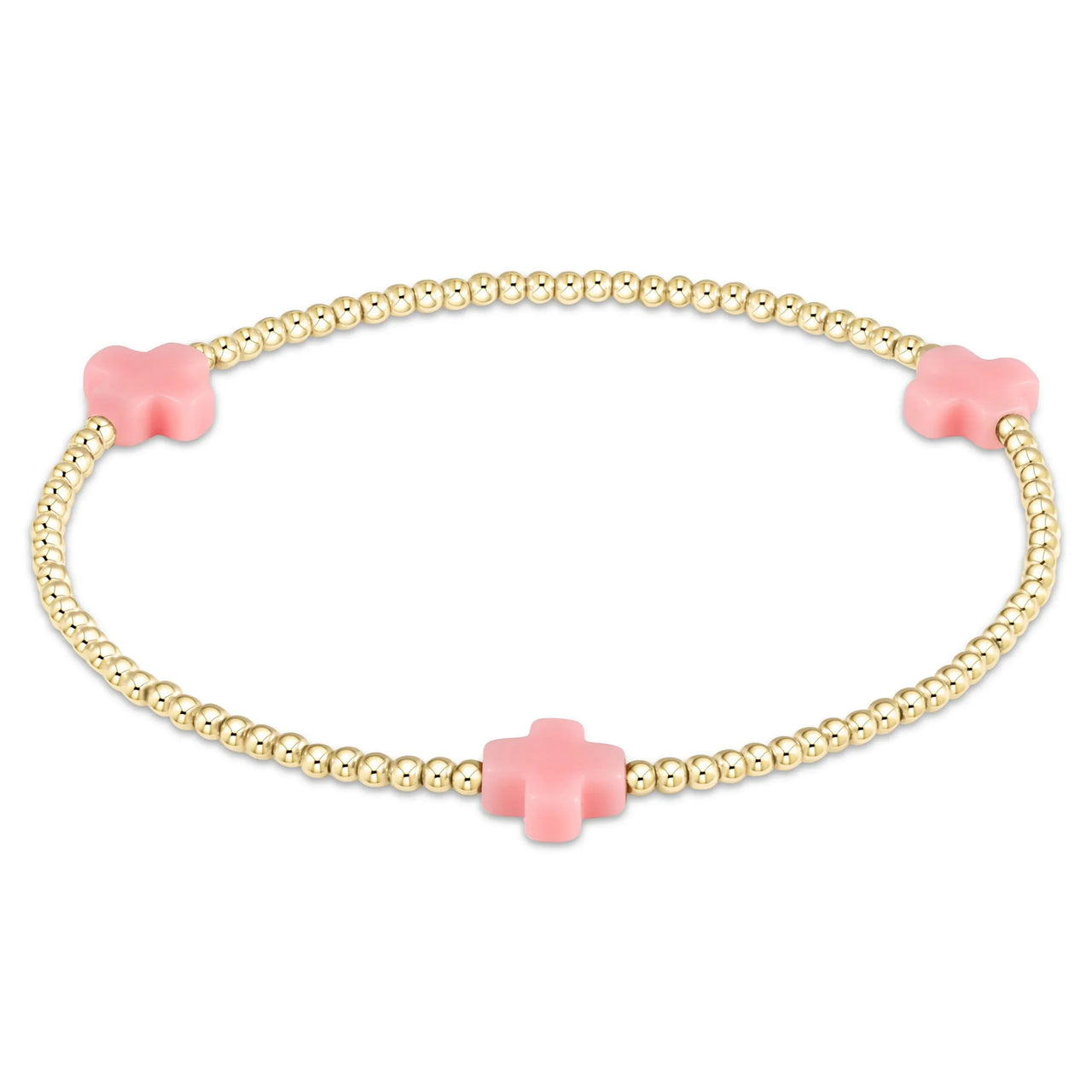 eNewton Signature Cross Small 2mm Bracelet | Pink e.newton Designs BRACELET
