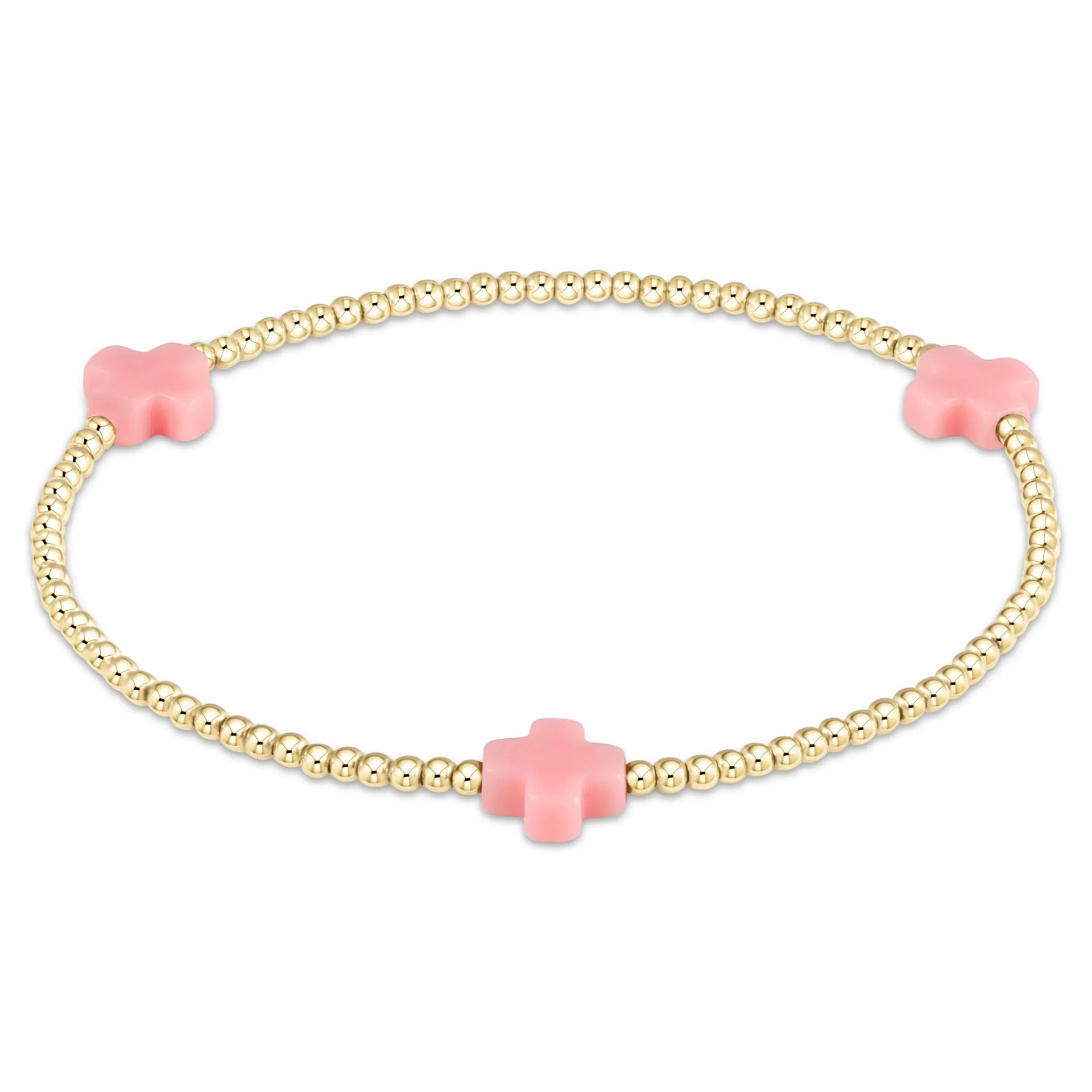 eNewton Signature Cross Small 2mm Bracelet | Pink e.newton Designs BRACELET