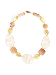 Estelle Mixed Statement Short Necklace, Beige Zenzii Necklace