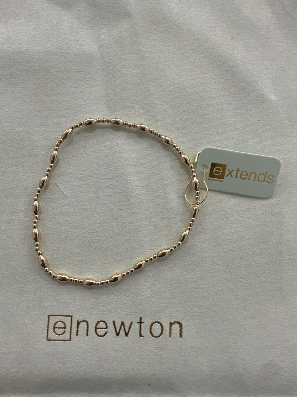 Harmony Sincerity Pattern 2mm Bead Bracelet - Gold Enewton