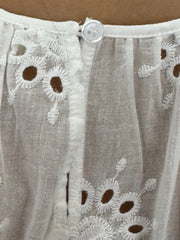 Eyelet Round Neck Short Sleeve Top : White By Together Blouse