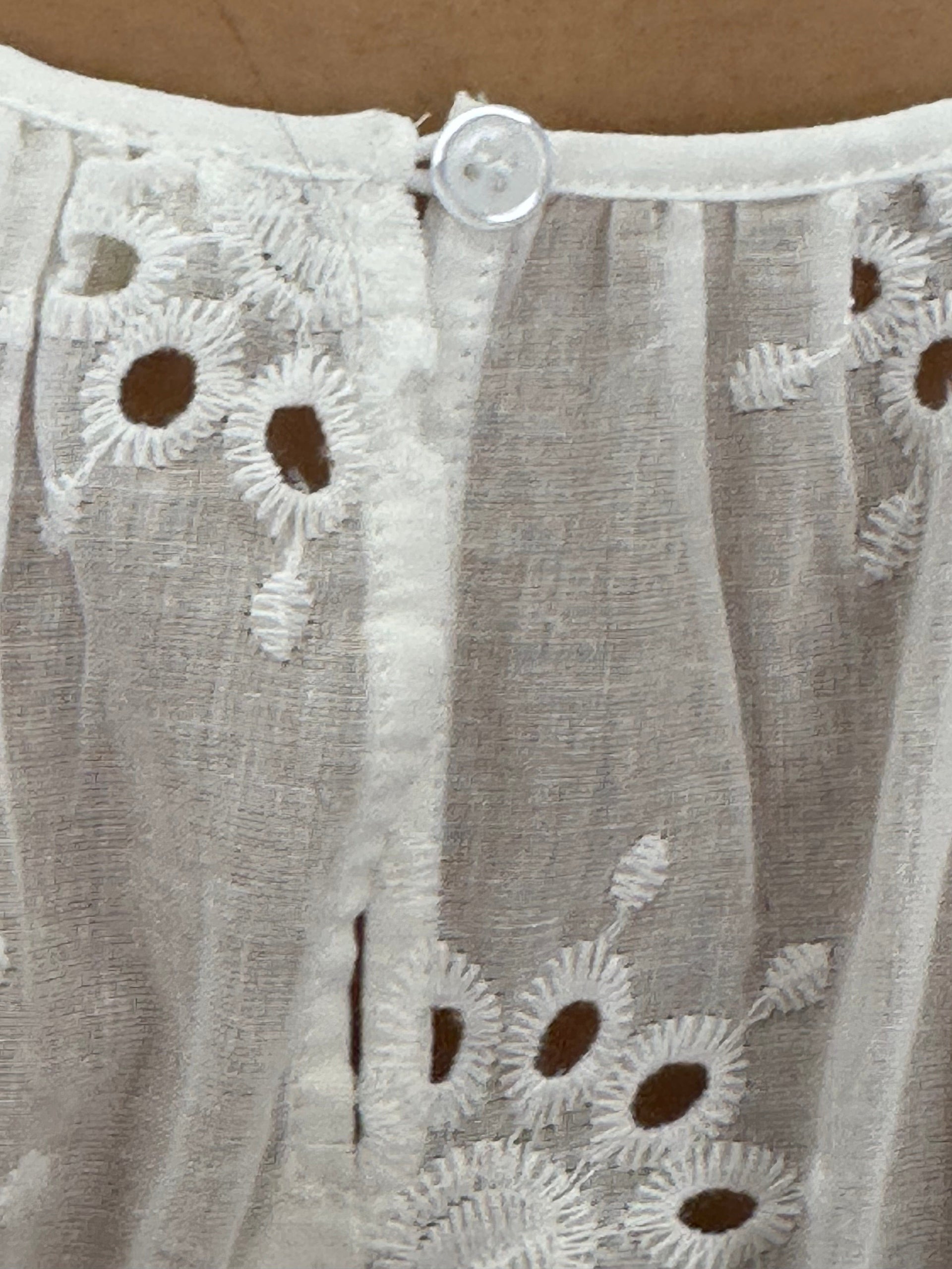 Eyelet Round Neck Short Sleeve Top : White By Together Blouse