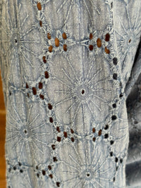 Thumbnail for Eyelet Washed Denim Shirt Ivy Jane Casual Top