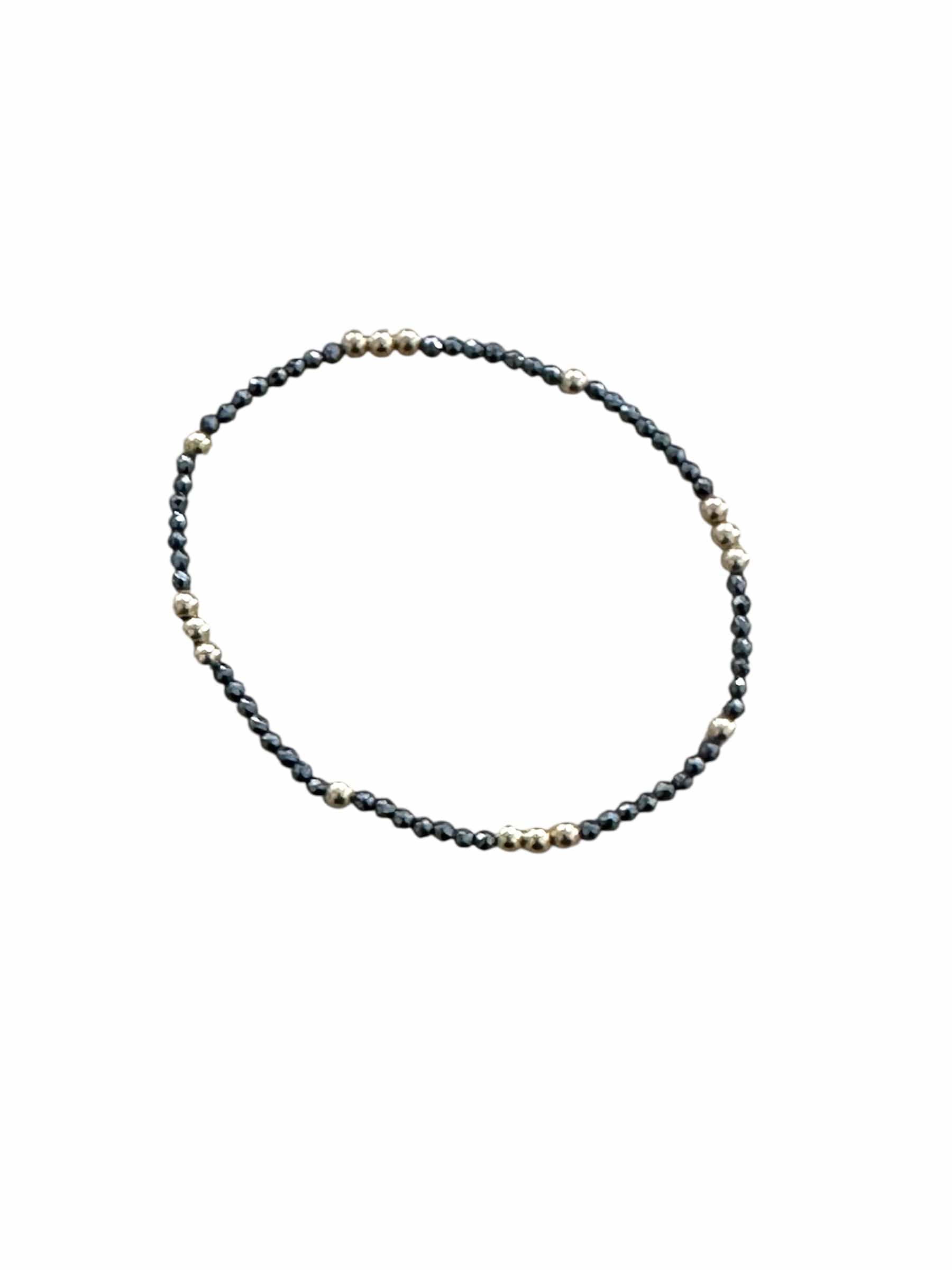 Faceted Hematite Bracelet Collection e.newton Designs Bracelet Worthy Pattern 2 mm