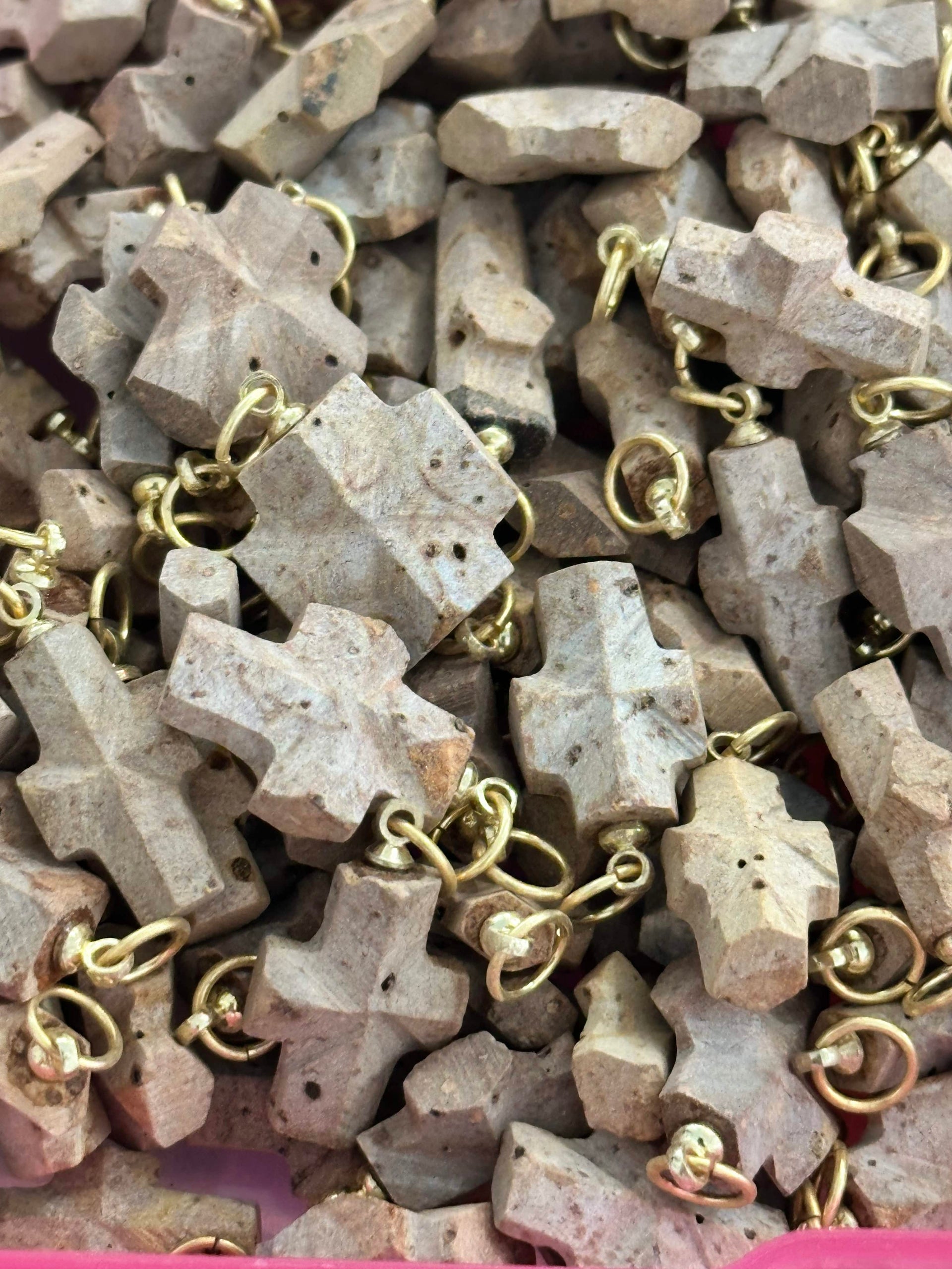 Fairy Stone Crosses Mattie B's Gifts & Apparel Natural Stone Cross Natural Milk