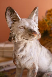 Faux Concrete Fox Sitting Figurine, Gray, 21.5" Tall Kalalou, Inc.