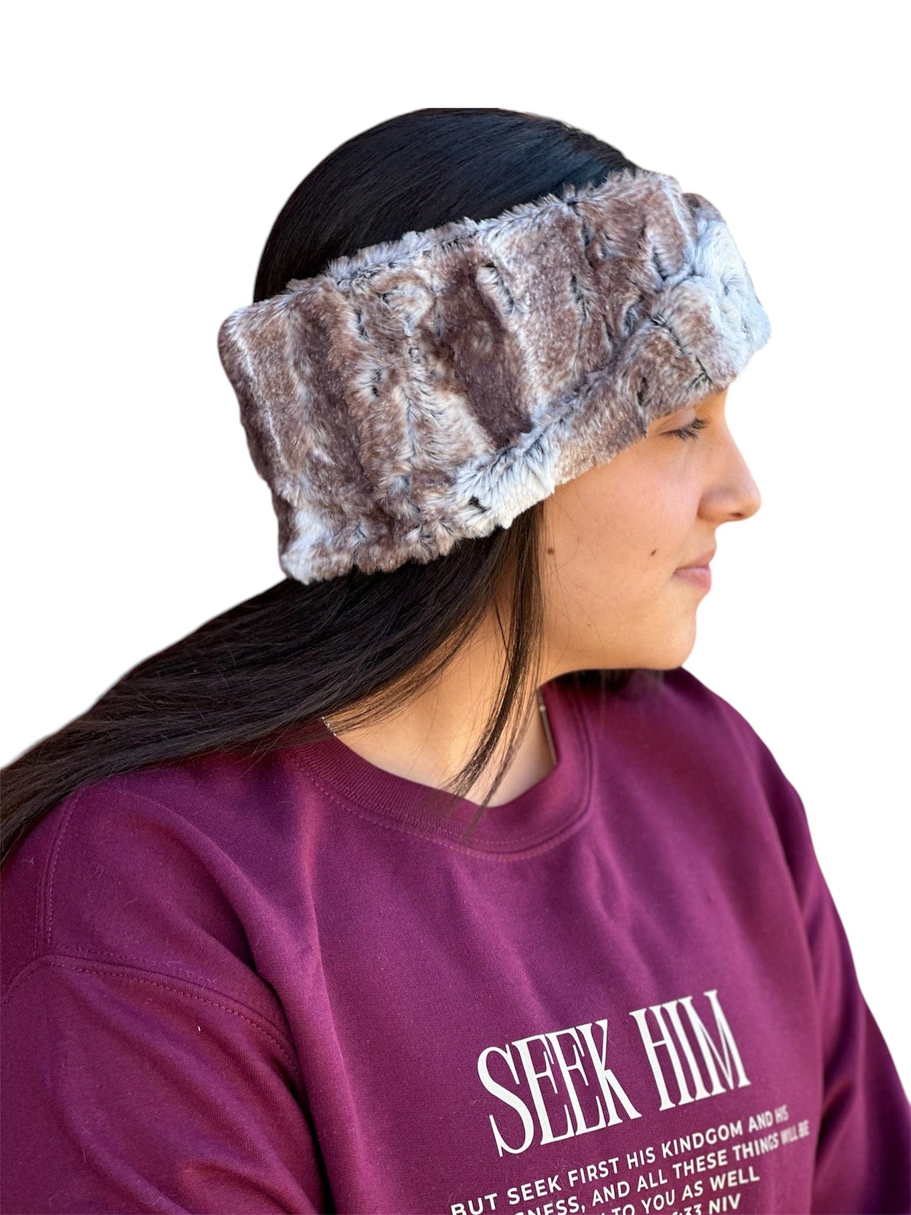 Faux Fur Headband Pandemonium Hats Headband Birch