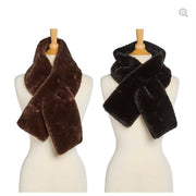 Faux Fur Scarf Two’s Company Scarf Black